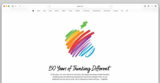 A Apple comemora seu 50º aniversário com uma página inicial animada especial

