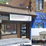 Uma grande multidão de manifestantes segura cartazes do lado de fora do prédio da Suprema Corte dos EUA, defendendo o TPS.