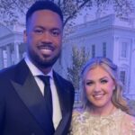 Erika Kirk foi vista com Lawrence Jones da Fox News antes do evento.
