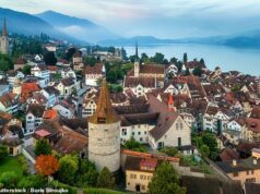 A cidade suíça inundada pelos ultra-ricos de Dubai: filas se formam ao redor do quarteirão por apartamentos enquanto o pitoresco cantão é inundado pela elite rica após o êxodo dos Emirados Árabes Unidos Expatriados ultra-ricos fugindo de Dubai para a cidade suíça de Zug (foto) enquanto procuram proteger suas fortunas e evitar a guerra em curso no Oriente Médio