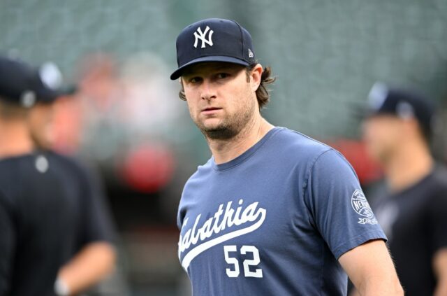 Gerrit Cole #45 of the New York Yankees