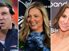 A esposa de Mike Vrabel, Jen, usa anel no primeiro avistamento em meio ao escândalo de Dianna Russini O que saber sobre Mike Vrabel e Dianna Russini GettyImages-2260289572 GettyImages-2260448353