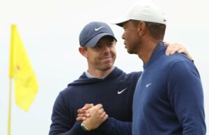 A esposa de Rory Mcllroy ficou ‘chateada’ com as mensagens noturnas de Tiger Woods para o marido Rory-McIlroy-e-Erica-Stoll-GettyImages-2270442368
