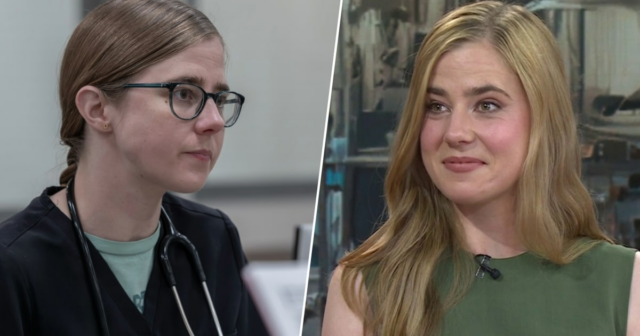 A estrela de 'The Pitt' Taylor Dearden correu em direção ao engasgo de um homem em um restaurante - então pensou: 'Qual é a minha fala?'
