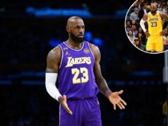 A estrela do Lakers, LeBron James, redobra comentários sobre Memphis O atacante do Los Angeles Lakers, LeBron James, reage durante o primeiro tempo contra o Brooklyn Nets.