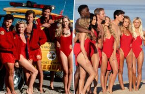 A ex-aluna de ‘Baywatch’, Erika Eleniak, cobre tatuagens de manga no set do novo revival A ex-aluna de 'Baywatch', Erika Eleniak, cobre tatuagens de manga no set do novo revival