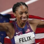 A grande estrela do atletismo Allyson Felix pretende competir nos Jogos de Los Angeles de 2028