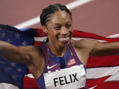 A grande estrela do atletismo Allyson Felix pretende competir nos Jogos de Los Angeles de 2028 A grande estrela do atletismo Allyson Felix pretende competir nos Jogos de Los Angeles de 2028