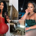 Uma foto de Klaudia Zakrzewska em um vestido vermelho.