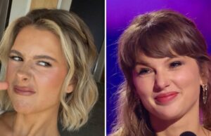 A influenciadora de Taylor Swift, Olivia Levin, afirma que ganha até US $ 10 mil por postagem Taylor Swift e Travis Kelce em números