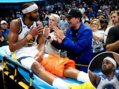 A lesão horrível de Moses Moody foi realmente indolor: ‘Na melhor das hipóteses’ Moses Moody deitado de costas na quadra de basquete, parecendo angustiado.