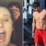 A mãe professora da estrela de 'Baywatch' Noah Beck está de licença por causa de um vídeo distorcido - depois que uma filha é acusada de sexo com um estudante