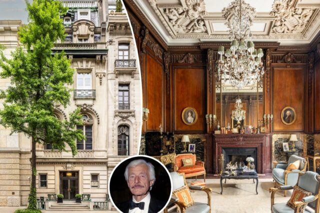 A mansão imaculada da Era Dourada de Oleg Cassini em Nova York foi arrecadada por US $ 34,5 milhões em uma venda de falência após uma dura batalha com sua viúva secreta
