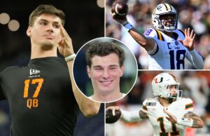 A questão do quarterback que pode acabar moldando o Draft da NFL deste ano A questão do quarterback que pode acabar moldando o Draft da NFL deste ano