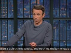 A recapitulação de Seth Meyers das últimas 3 semanas é uma jornada selvagem e caótica A recapitulação de Seth Meyers das últimas 3 semanas é uma jornada selvagem e caótica