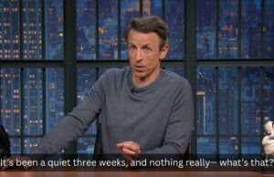 A recapitulação de Seth Meyers das últimas 3 semanas é uma jornada selvagem e caótica A recapitulação de Seth Meyers das últimas 3 semanas é uma jornada selvagem e caótica