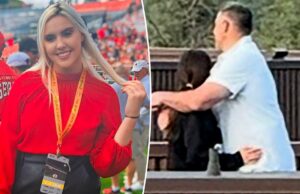 A repórter da NFL Crissy Froyd foi demitida após criticar Dianna Russini por fotos virais com Mike Vrabel A repórter da NFL Crissy Froyd posando em um campo de futebol.