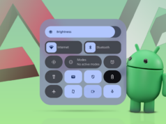 A revisão das ‘Configurações rápidas’ é a parte mais subestimada do Android 16 Close da tela de um smartphone exibindo o painel Configurações rápidas do Android, com o logotipo do Android visível na parte inferior