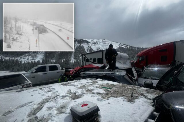A rodovia do Colorado se transforma em caos após um enorme engavetamento de 75 veículos em meio a um inverno perigoso
