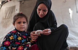 A segunda frente de Gaza: a batalha contra os ratos transmissores de doenças Família em Gaza sob um dossel