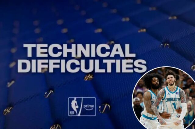 A transmissão do jogo Hornets-Heat pelo Prime Video foi interrompida por quase dois minutos.