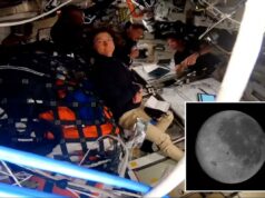 A tripulação do Artemis II pede em lágrimas que a cratera lunar receba o nome da falecida esposa do comandante Reid Wiseman Tripulação do Artemis II: o piloto da NASA Victor Glover, o comandante da NASA Reid Wiseman, o especialista em missões da Agência Espacial Canadense Jeremy Hansen e a especialista em missões da NASA Christina Koch a bordo da espaçonave Orion Integrity