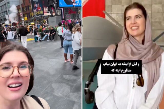 A vil enfermeira de Nova York que fez um discurso anti-semita demente na Times Square viajou para o Irã em uma viagem de propaganda
