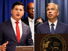 AG Rob Bonta sobre erradicação da fraude: Tudo bem, se for necessário Bill Essayli falando em entrevista coletiva sobre fraude na Califórnia.