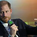 Assistindo o Príncipe Harry discursar no Fórum de Segurança de Kiev em uma visita secreta, eu não tinha certeza se deveria rir ou chorar, escreve Amanda Platell. Ele disse com toda solenidade: 'Não estou aqui como político.'