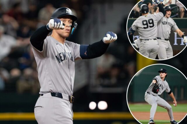 Aaron Judge e Ben Rice juntam-se a uma companhia rara enquanto os Yankees continuam avançando com a vitória sobre o Rangers
