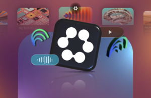 NotebookLM ficou mais inteligente em relação às suas fontes Uma mesa com laptop e outros itens de escritório, com o logotipo NotebookLM no centro.