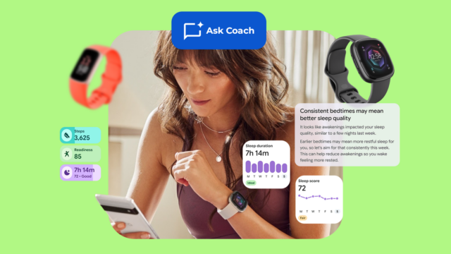 Mulher correndo com uma sobreposição de interface de contador de passos e o logotipo Simple Step Tracker Pedometer.