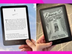 Ajude a mãe a atingir suas metas de leitura com esta oferta em um novo Kindle Paperwhite Um grupo de dispositivos eletrônicos Kindle Paperwhite