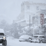 File image: Snow falls downtown, north of Lake Tahoe, during a powerful multiple day winter storm in the Sierra Nevada mountains on March 02, 2024 in Truckee, California.