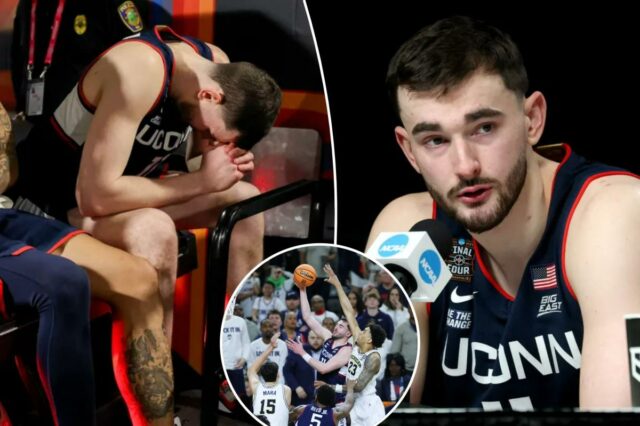 Alex Karaban mantém a cabeça erguida enquanto a carreira histórica Alex Karaban mantém a cabeça erguida enquanto a carreira histórica da UConn termina com a dor da perda do jogo do título: 'Deu tudo'