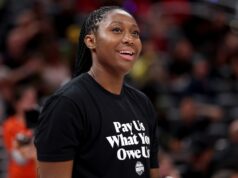 Aliyah Boston envia mensagem de 5 palavras sobre grande acordo com a WNBA Aaliyah Boston plays for the WNBA Fever at the WNBA All-Star Game in 2025