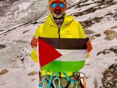 Alpinista escala o Everest para crianças palestinas Alpinista escala o Everest para crianças palestinas