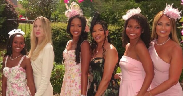 Angelina Jolie e Gizelle Bryant juntaram-se às filhas em um evento de irmandade.