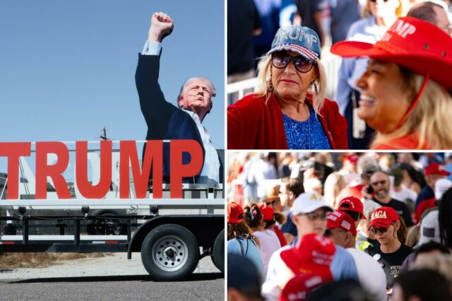 Apoiadores de Trump lotam a megaigreja do Arizona com o presidente sendo a atração principal do evento Turning Point USA: 'Ele está jogando xadrez 3D'
