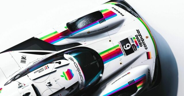 Apple e Porsche estreiam pinturas de carros de corrida inspiradas nos anos 80 em Laguna Seca
