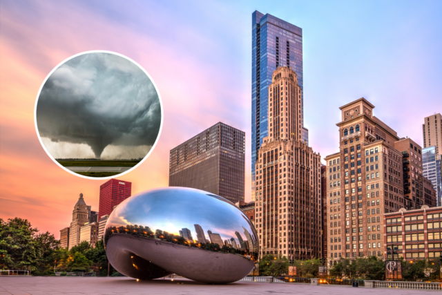 Área de alerta do mapa de tornado como milhões em Área de alerta do mapa de tornado como milhões em risco