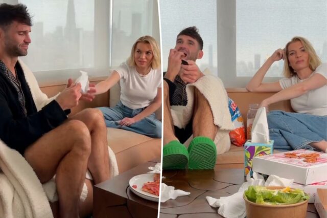 As estrelas de 'Summer House' Carl Radke e Lindsay Hubbard se reúnem para um anúncio do Uber Eats após o cancelamento do casamento
