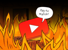 As mudanças recentes do YouTube tornaram tudo inutilizável O logotipo do YouTube cercado por vários anúncios.