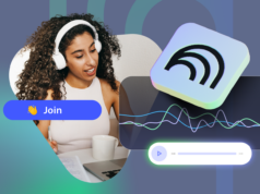 As visualizações de áudio interativo do NotebookLM me fazem sentir como se tivesse um professor particular A interface NotebookLM em um MacBook, com elementos flutuantes que mostram notas, resumos e recursos de visão geral de áudio, em um espaço de trabalho moderno.
