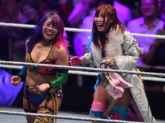 Asuka e Kairi Sane da WWE revelam luta da WrestleMania 42 que não conseguiram WWE stars Asuka and Kairi Sane in ring for Tokyo event