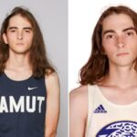 Graycen Vargo em uma regata TAMUT azul escuro.