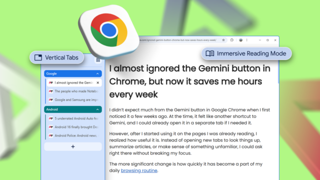 Logotipo do Google Chrome flanqueado por ícones de polegar para cima e de polegar para baixo em um fundo verde