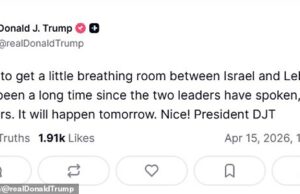 Avanço da paz no Oriente Médio enquanto o Irã sugere que abrirá o Estreito de Ormuz e Trump elogia o grande desenvolvimento de Israel e do Líbano – Atualizações ao vivo DJT Truth em 4.15 https://truthsocial.com/@realDonaldTrump/posts/116412252214963423