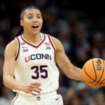 UConn women's player Azzi Fudd against South Carolina