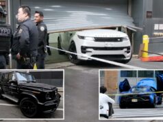 Bandidos estúpidos tentam roubar McClaren, G wagon durante assalto em Nova York – apenas para serem parados pelo portão do estacionamento Bandidos estúpidos tentam roubar McClaren, G wagon durante assalto em Nova York - apenas para serem parados pelo portão do estacionamento